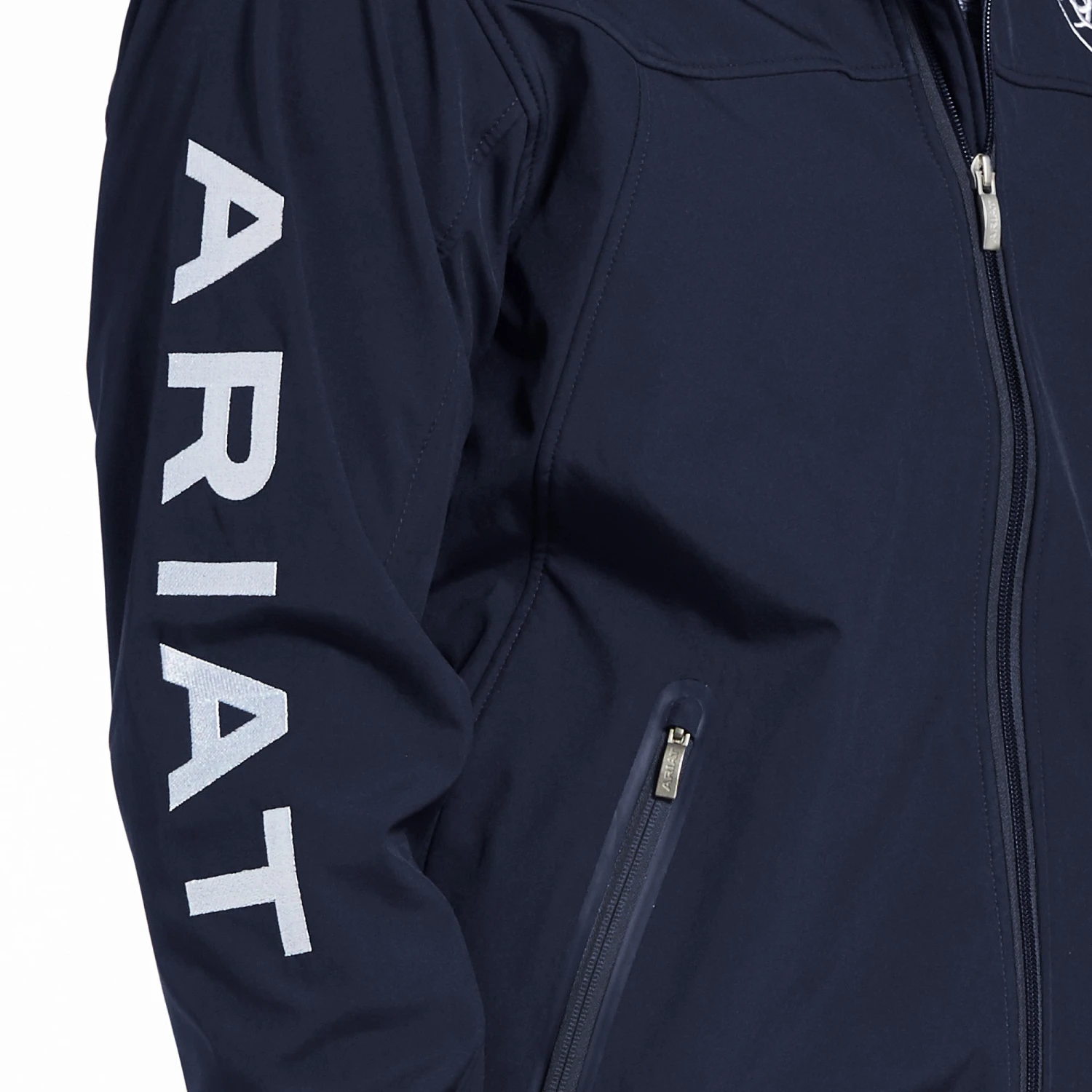 Ariat® Men's New Team Navy Blue Softshell Jacket 10032687 - Image 3