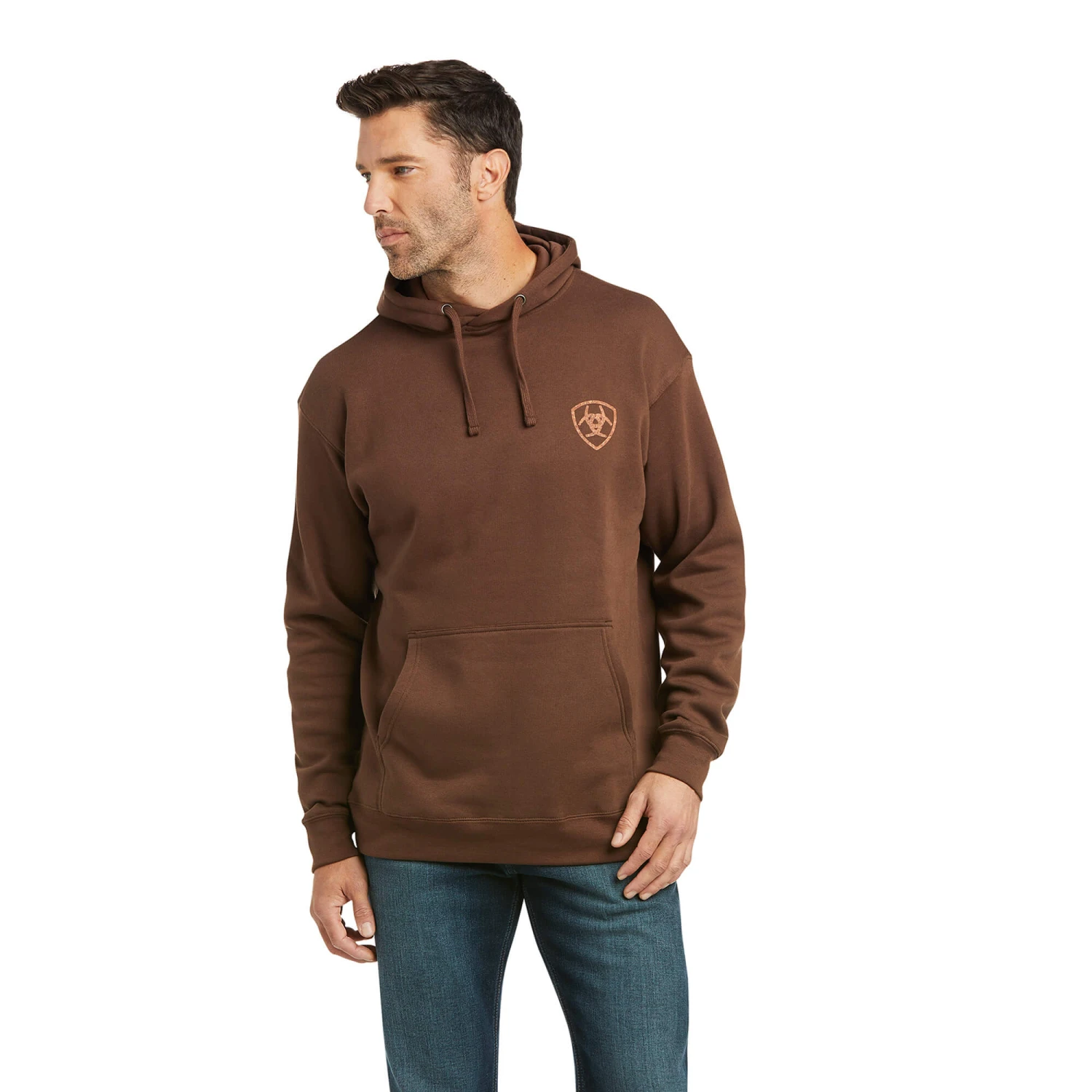 Ariat® Men's Patriot 2.0 Dark Brown Hoodie 10037270 - Image 2