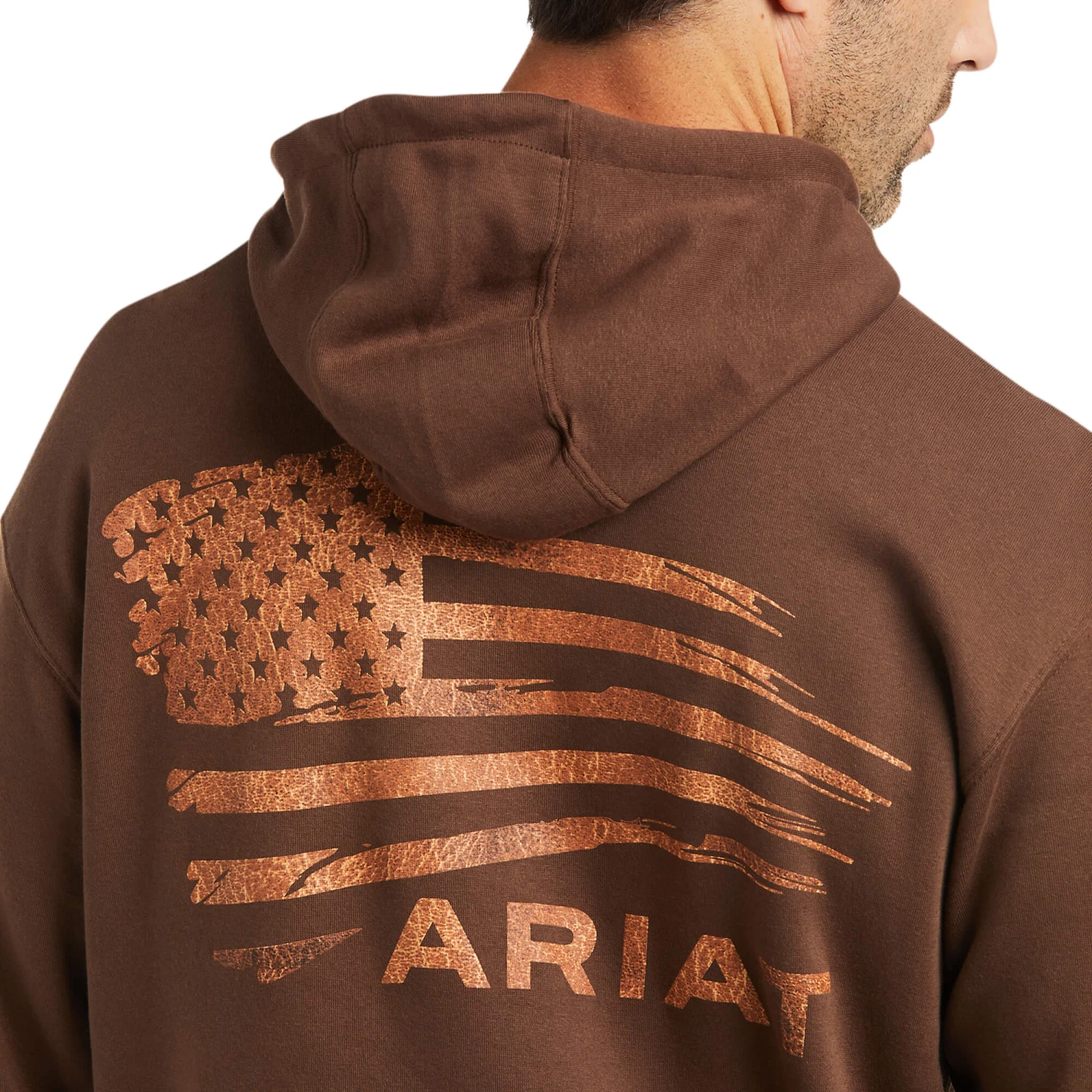 Ariat® Men's Patriot 2.0 Dark Brown Hoodie 10037270 - Image 3