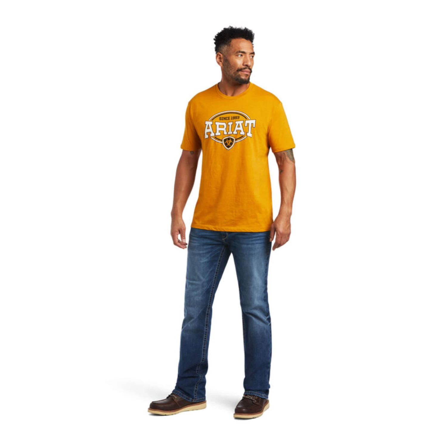Ariat® Men's 93 Shield Yellow T-Shirt 10040880 - Image 3