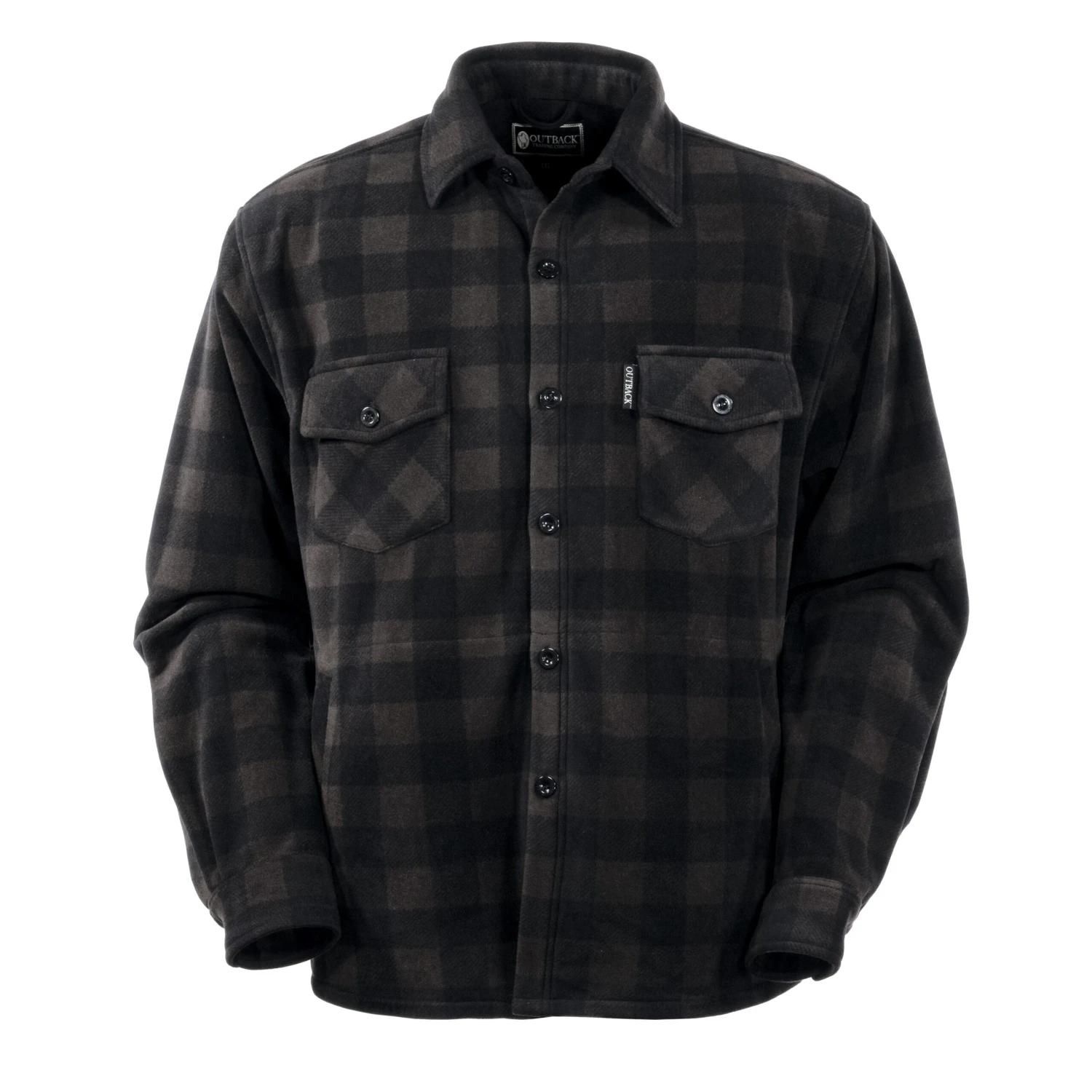 Outback Trading Company Men's Charcoal Plaid Big Shirt 4268-CHR
