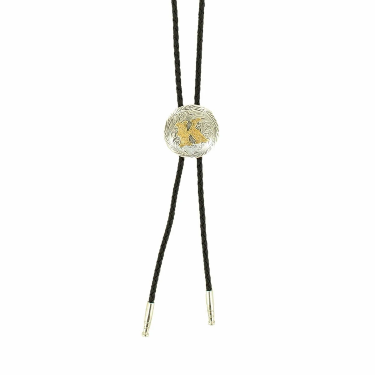 M&F Western Double S Men's Initialed Bolo Tie 22164 - Image 4