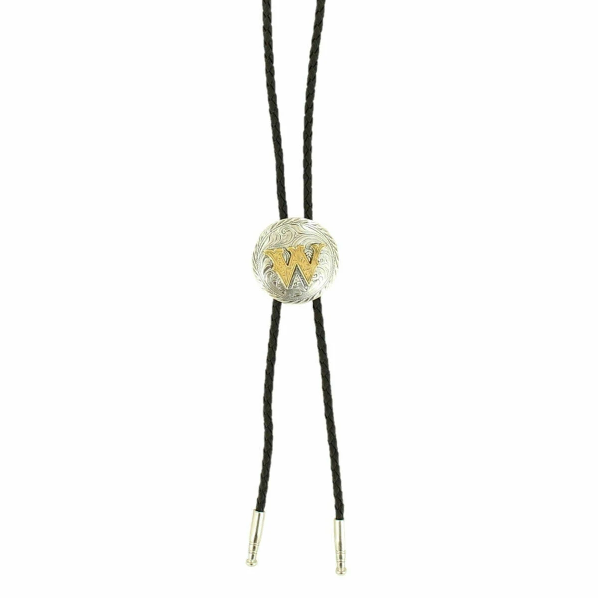 M&F Western Double S Men's Initialed Bolo Tie 22164 - Image 8
