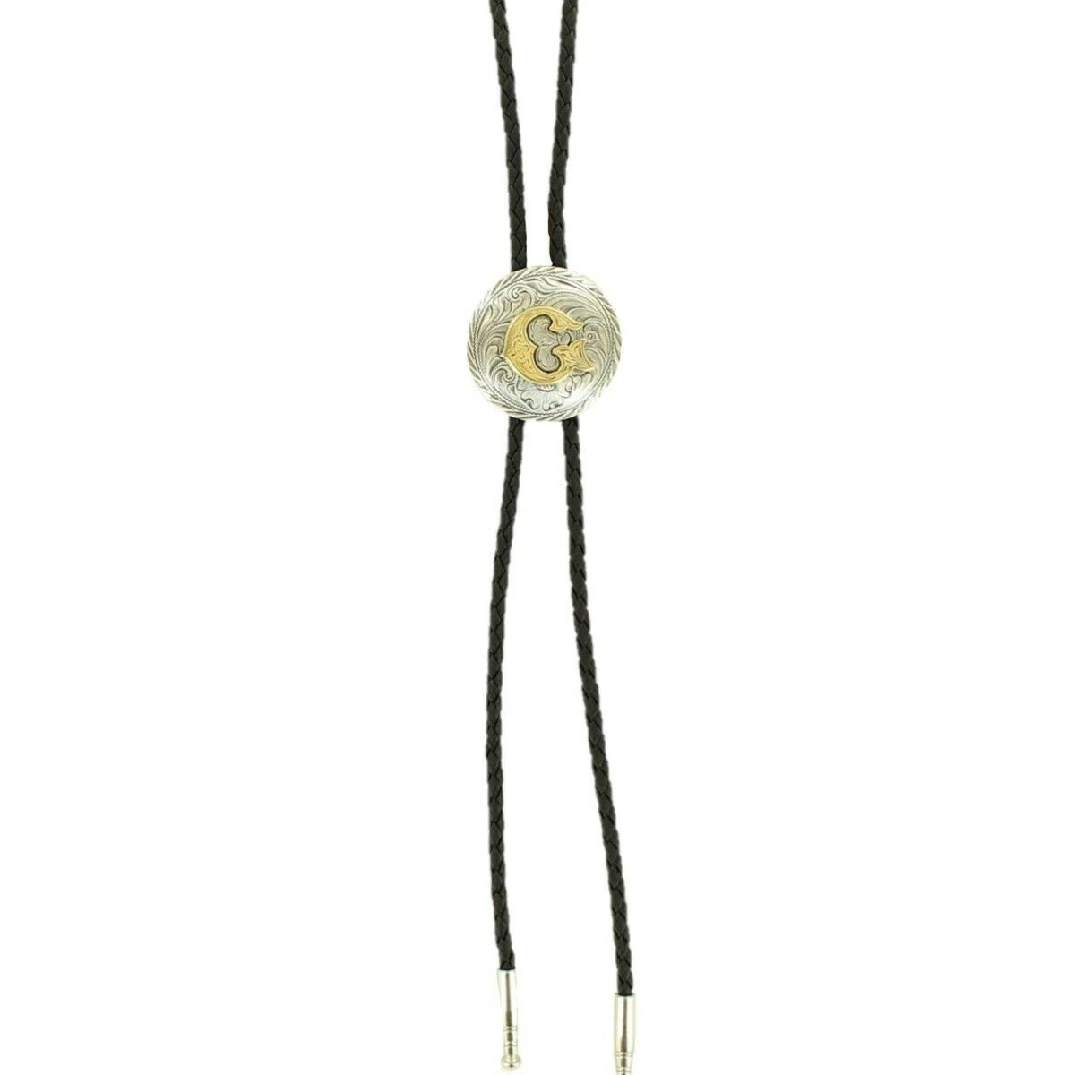 M&F Western Double S Men's Initialed Bolo Tie 22164 - Image 3