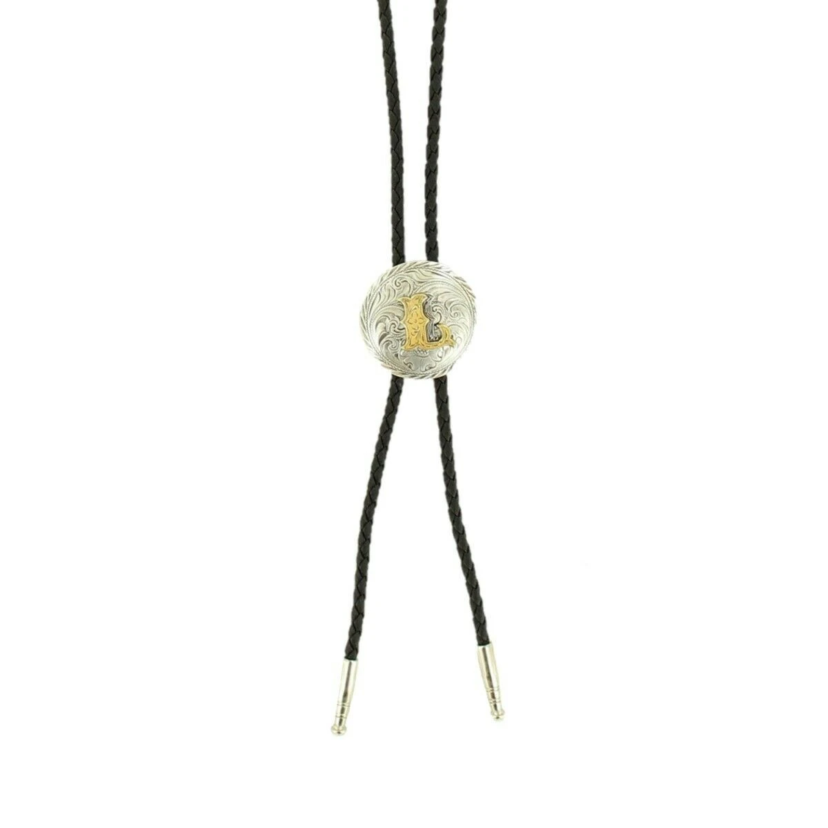 M&F Western Double S Men's Initialed Bolo Tie 22164 - Image 5