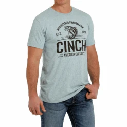 Cinch® Men's 1996 Logo Graphic Light Blue T-Shirt MTT1690481