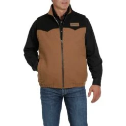 Cinch Men's Concealed Carry Brown And Black Wooly Vest MWV1543003