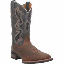 Laredo Men's Smoke Creek Tan & Blue Denim Western Boots 7975
