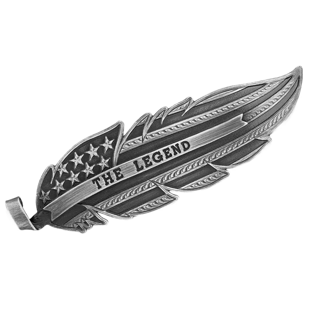 Montana Silversmiths The Legend Chris Kyle Silver Hat Feather CKHF5458MA