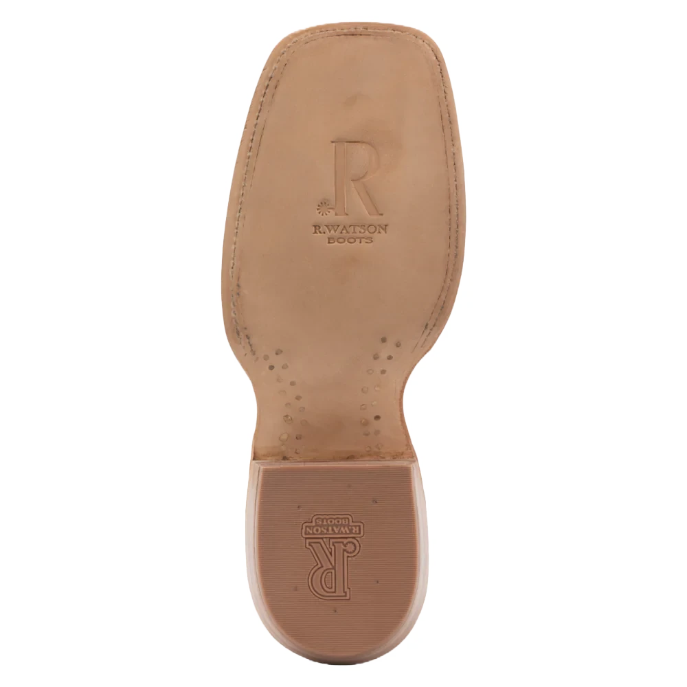 R.Watson® Men's Saddle Hornback Caiman Tail Square Toe Boots RW3010-2 - Image 2
