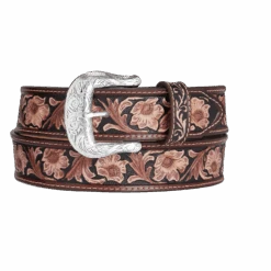 Brighton Men's Bonanza Trail Brown Western Belt C14114