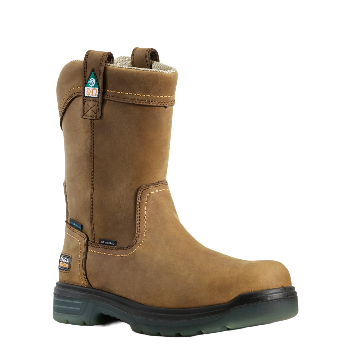 Ariat Men's Turbo Pull On Aged Bark Brown Work Boot 10029138