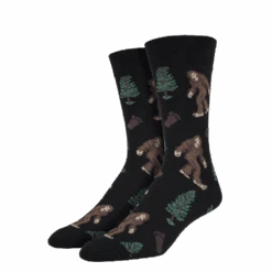 SockSmith Men's Bigfoot Black Socks SSM1423-BLK