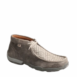 Twisted X Men's Casual Gray Basket Weave Driving Mocs MDM0073
