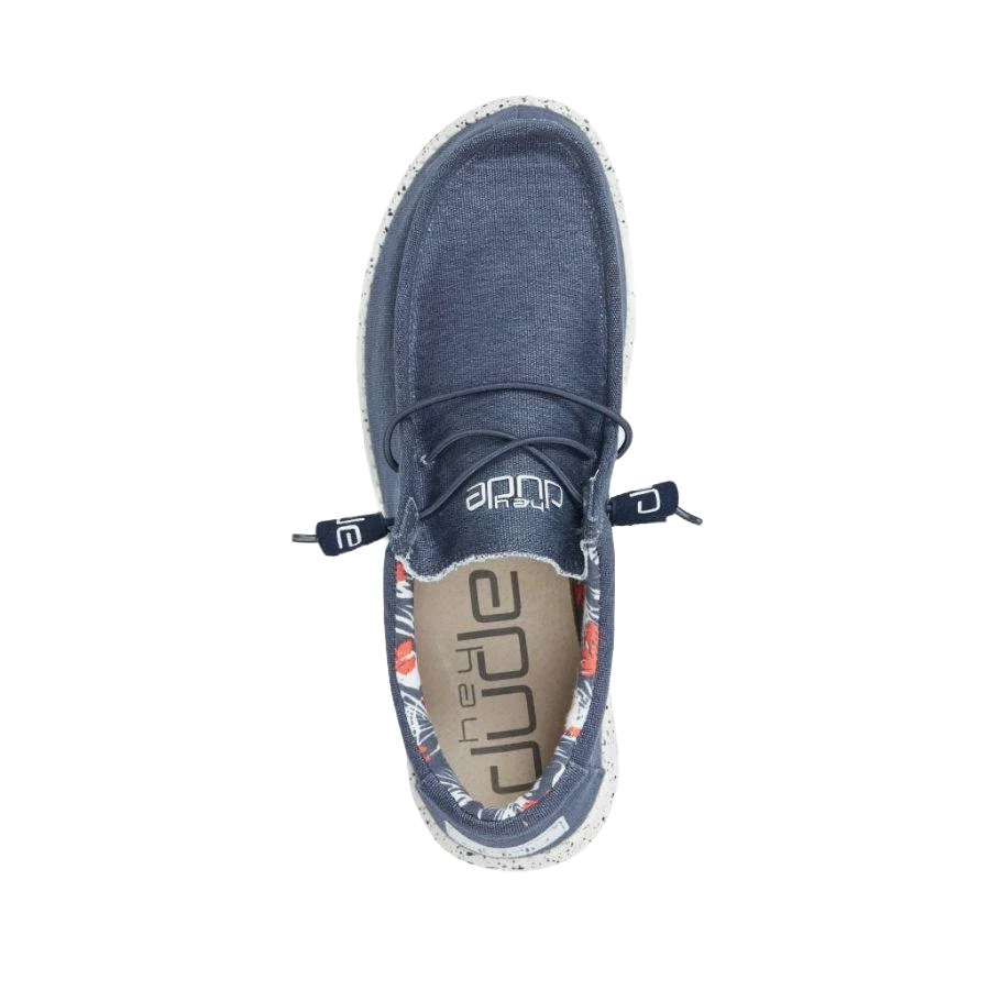 Hey Dude Men's Wally Stretch Blue Shoes 110382600 - Image 2