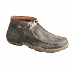 Twisted X Men's Chukka Driving Moc Grey Lace Up Shoes MDM0072