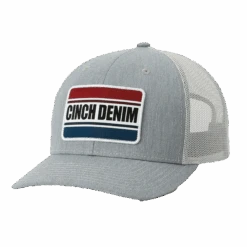 Cinch® Men's Grey Denim Logo Trucker Cap MCC0800001