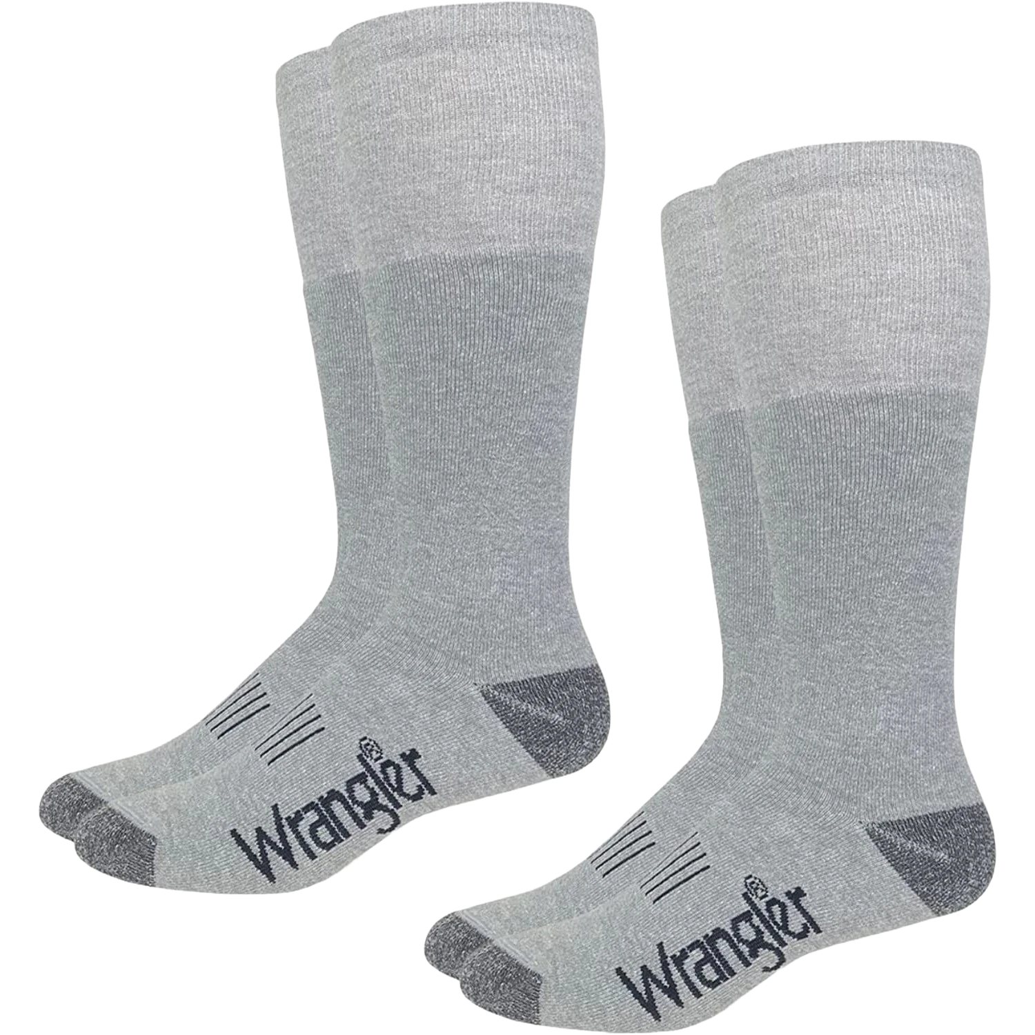 WranglerĀ® Men's Wellington Seamless Toe Grey Boot Socks 09328-2400-LG