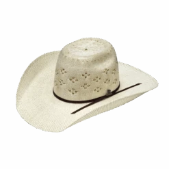 Ariat Unisex Bangora Straw Ivory & Brown Cowboy Hat A73240