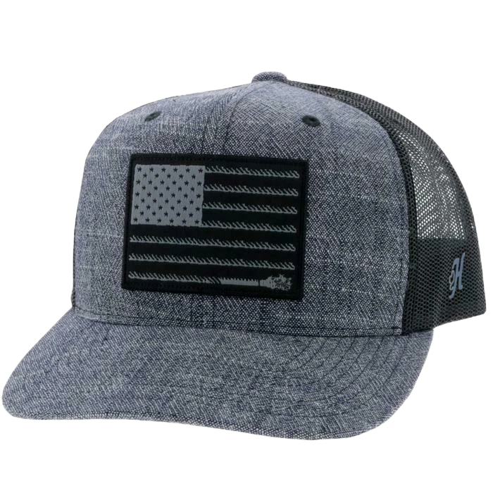 Hooey Liberty Roper Navy Denim Snapback Cap 2010T-NVBK