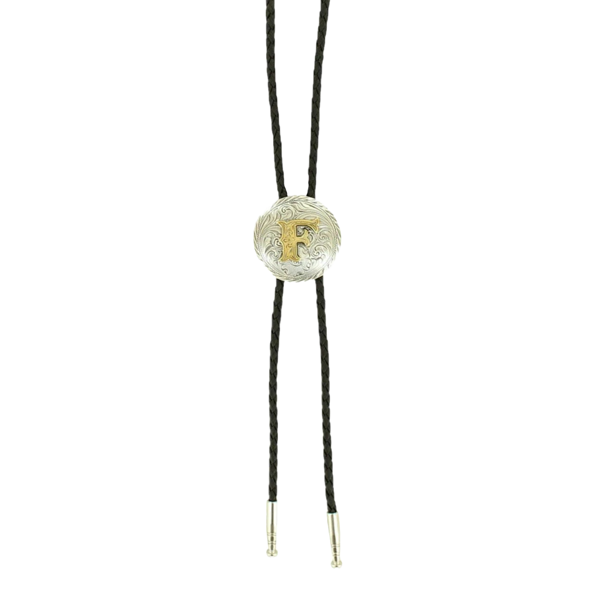 M&F Western Double S Men's Initialed Bolo Tie 22164 - Image 2