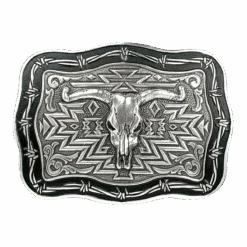 Nocona Mens Steer Skull Belt Buckle 38026