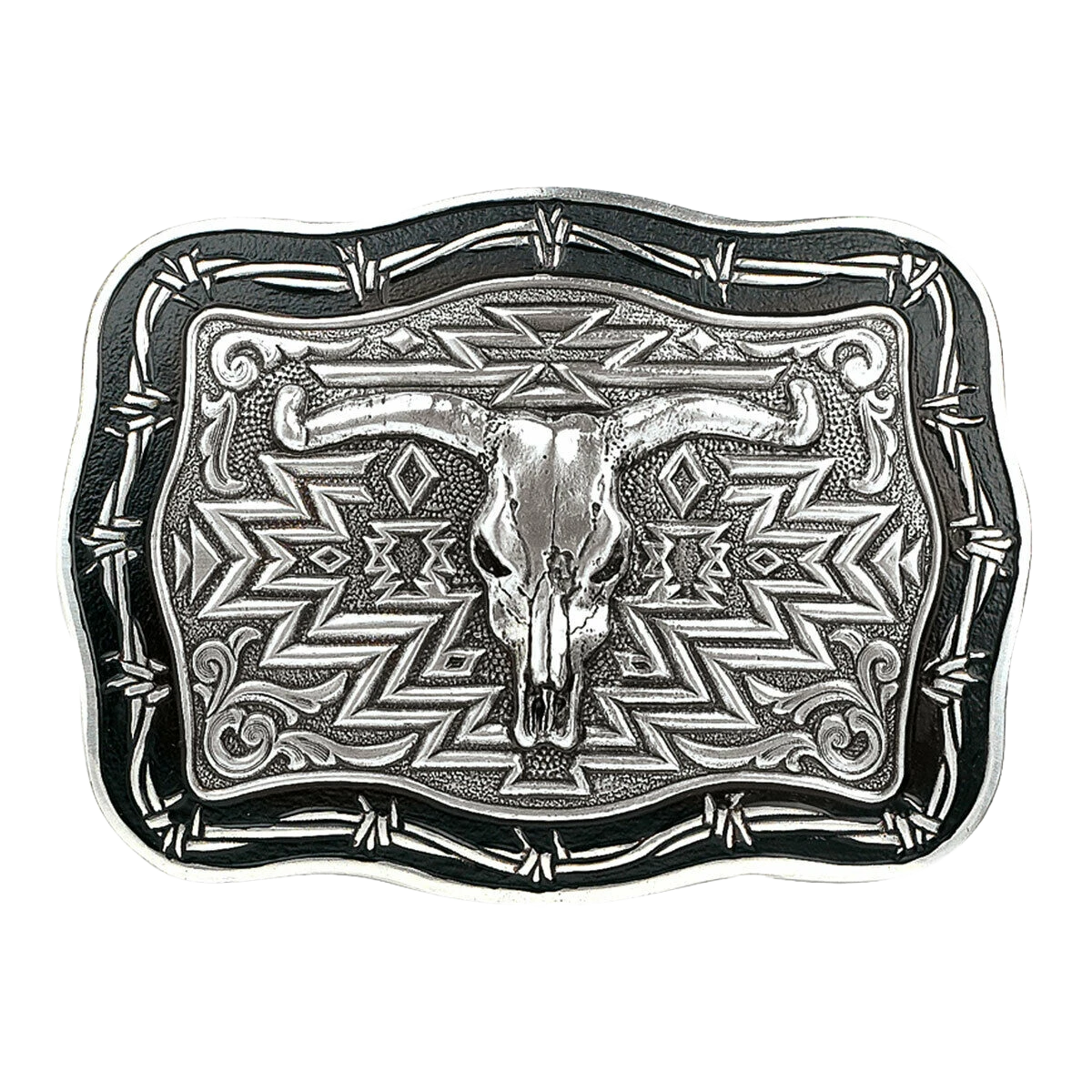 Nocona Mens Steer Skull Belt Buckle 38026