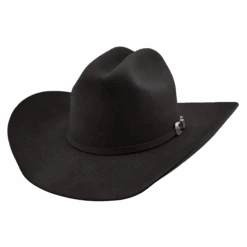 Justin Men's Bent Rail 6X Dylan Black Felt Cowboy Hat JF0657DYLA-BLK