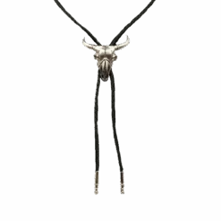 Double S Western Steer Skull Slide Bolo Tie 22233
