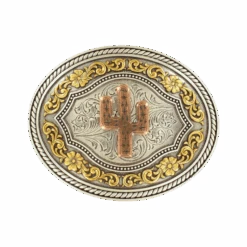 Nocona Mens Floral CactusBelt Buckle 37701