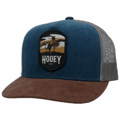 Hooey® Unisex Cheyenne 5-panel Blue & Charcoal Trucker Cap 2144T-BLCH