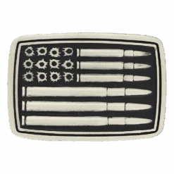 Montana Silversmiths Unisex Bullets & Holes Flag Attitude Buckle A709P