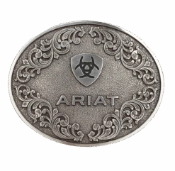Ariat Men'sSilver Logo Belt Buckle A37012