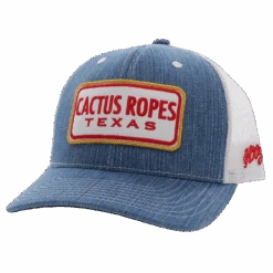 Hooey Men's Cactus Ropes 6-panel Denim & White Trucker Cap CR080