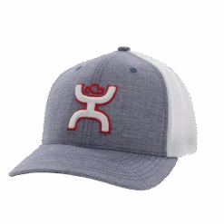 Hooey® Men's Coach 5-panel Denim & White Flexfit Cap 2212DEWH