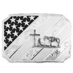 Montana Silversmiths American Christian Cowboy Buckle 46100-731M