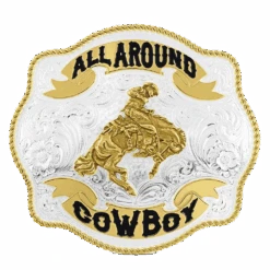 Montana Silversmiths® Men's Two Tone All Around Cowboy Buckle 7007