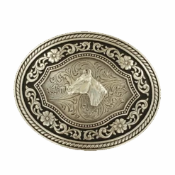 Nocona MensSilver Horse Head Motif Belt Buckle 37711