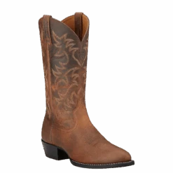 Ariat Men’s Heritage Western R Toe Distressed Brown Boots 10002204