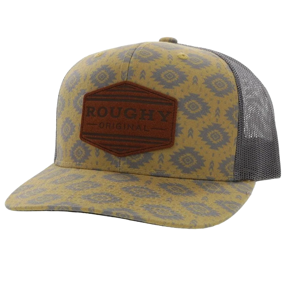 Hooey Men's "Tribe" Roughy 6-Panel Yellow & Grey Trucker Cap 4040T-YLGY