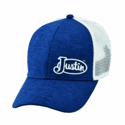 Justin® Men's Navy Heather Logo Trucker Cap JCBC712-NAVY