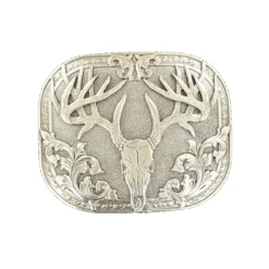 Nocona Mens Laser Etched Deer Skull Belt Buckle 37984
