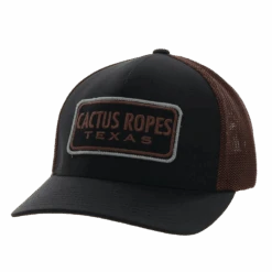 Hooey® Men's Cactus Ropes 5-panel Black & Brown Flexfit Cap CR085