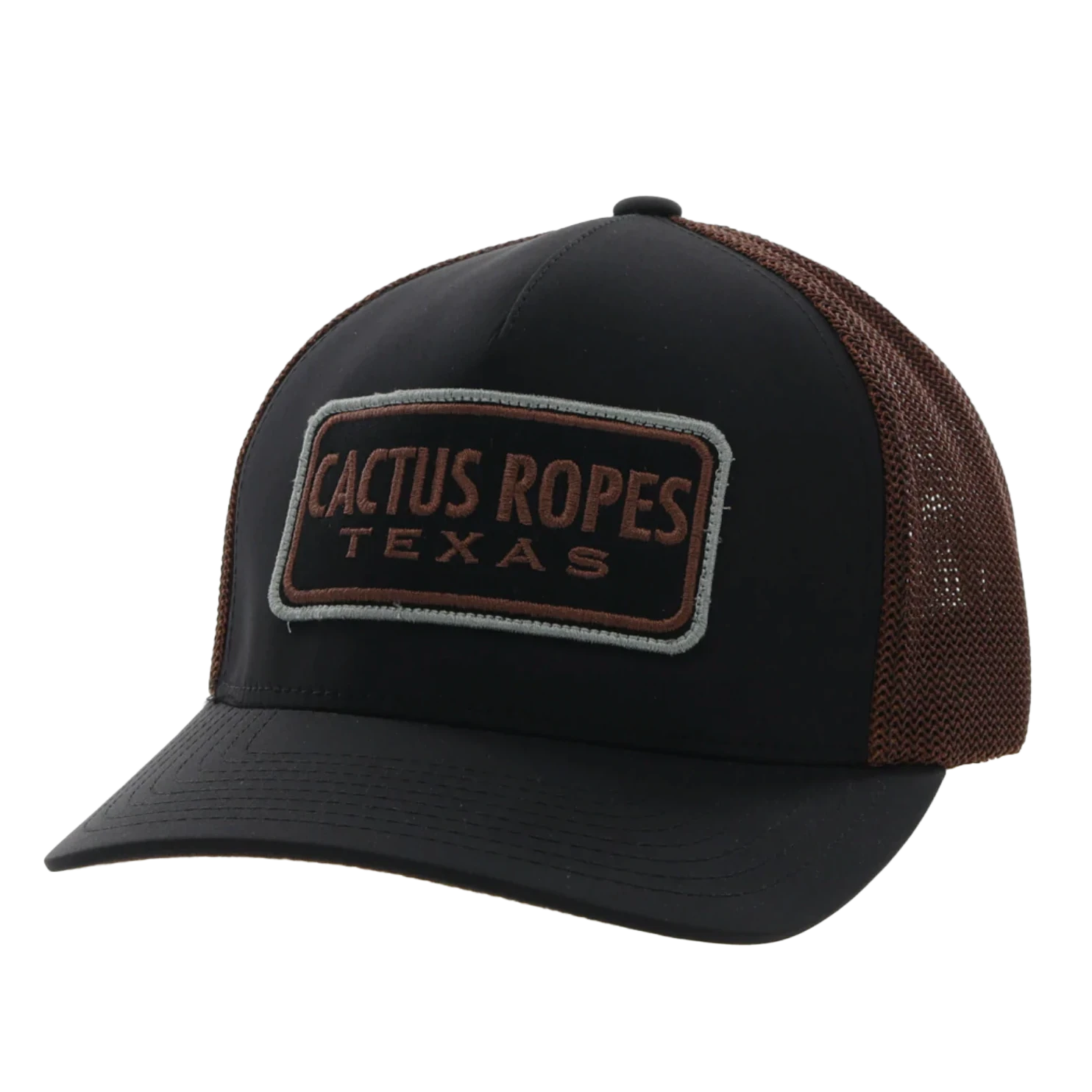 Hooey® Men's Cactus Ropes 5-panel Black & Brown Flexfit Cap CR085