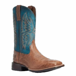 Ariat® Men's Valor Ultra Dark Tan & Rocky Blue Boots 10034080