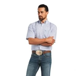 Ariat® Men's Classic Indy Stretch White Button Down Shirt 10040695