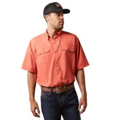 Ariat® Men's VentTEK⢠Outbound Burnt Sienna Button Down Shirt 10043347