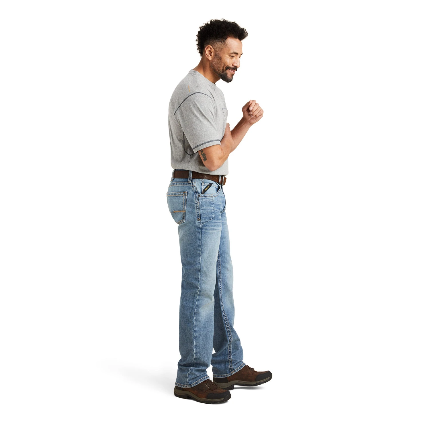 Ariat® Men's Rebar M5 DuraStretch™ Edge Straight Leg Jeans 10043165 - Image 3