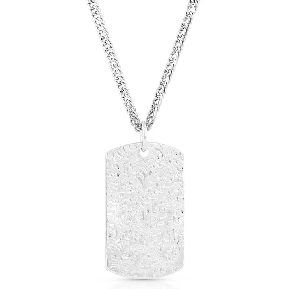 Montana Silversmiths Big Bold Stripes Dog Tag Necklace AMNC5456 - Image 2